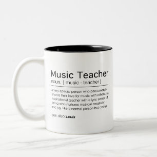 Tasse 2 Couleurs Professeur de musique personnalisée Difinition Mus