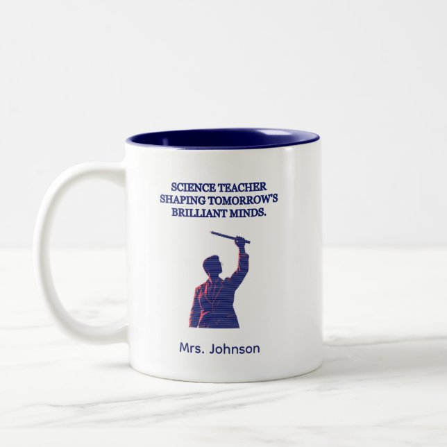 Tasse 2 Couleurs Professeur de sciences façonnant des esprits brill (Gauche)
