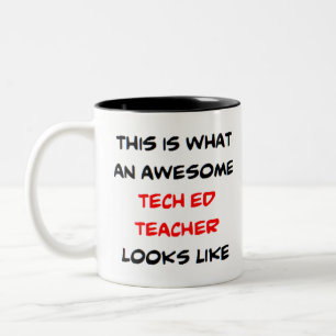 Tasse 2 Couleurs professeur de technologie, génial