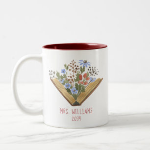Tasse 2 Couleurs Professeur Floral Livres