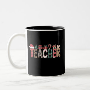 Tasse 2 Couleurs Professeur Noël Vie Enseigner Amour Inspirant