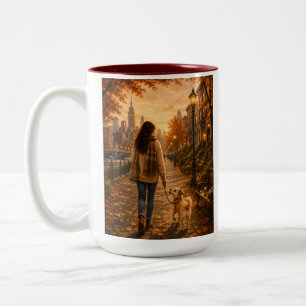 Tasse 2 Couleurs Promenade Automnale Confortable avec Ma Meilleure