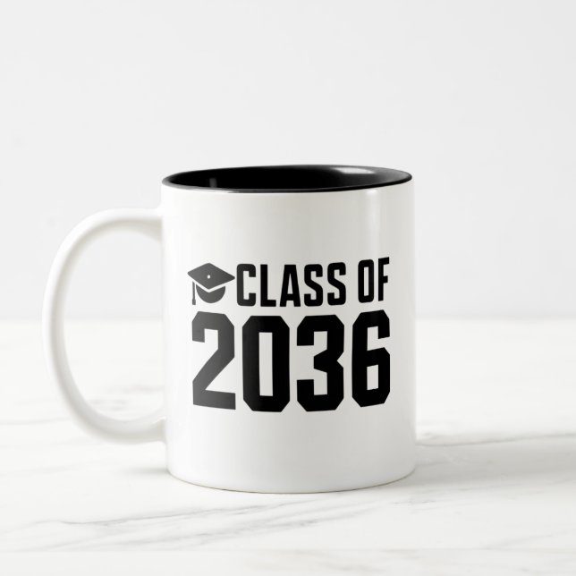 Tasse 2 Couleurs Promotion 2036 Grandis avec moi Retour à l'école (Gauche)