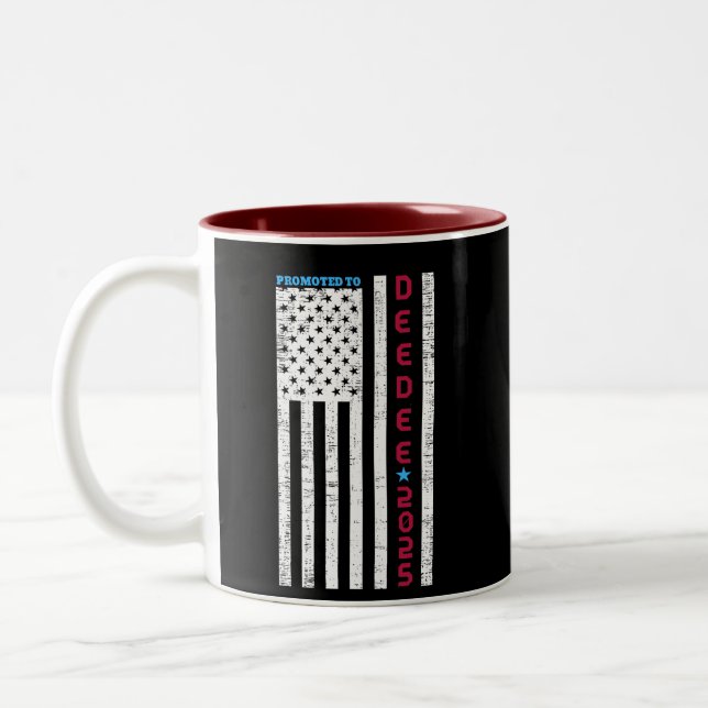 Tasse 2 Couleurs Promu À Daddy DEE-DEE Première Fois Papa Patriotiq (Gauche)