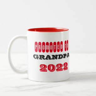 Tasse 2 Couleurs Promu à grand-père - année personnalisable