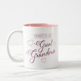 Tasse 2 Couleurs Promu à Grande grand-mère faux rose brillant viole