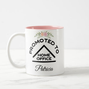 Tasse 2 Couleurs promu au bureau à domicile Avec fleurs d'aquarell