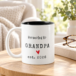Tasse 2 Couleurs Promu Grand-père – Fondé en ANNÉE