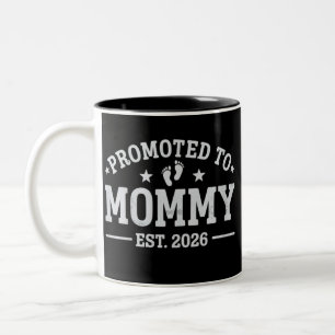Tasse 2 Couleurs Promue Maman prévue 2026 Annonce de bébé Maman