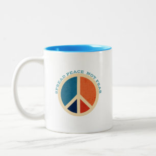 Tasse 2 Couleurs Propager la paix ne pas craindre la paix Symbole d