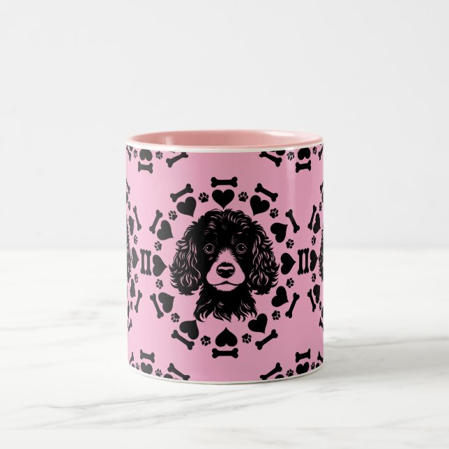 Tasse 2 Couleurs Propriétaire du chien de caniche (Centre)