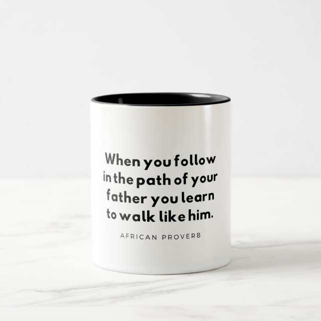 Tasse 2 Couleurs Proverbe africain (Centre)