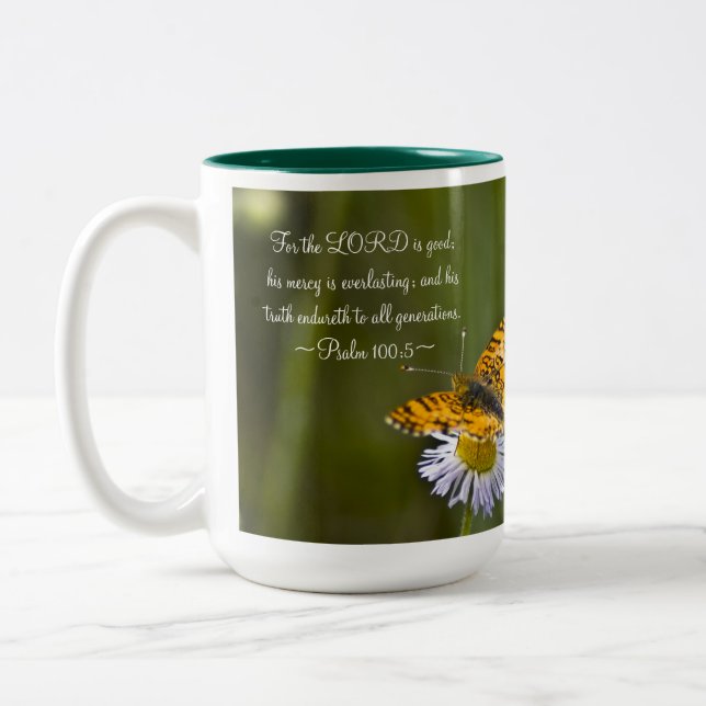 Tasse 2 Couleurs Psaume 100:5 (Gauche)