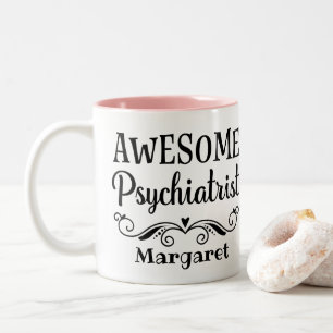 Tasse 2 Couleurs Psychiatre génial Personnalisé