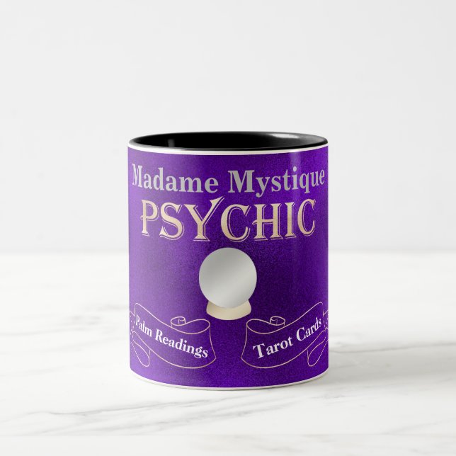 Tasse 2 Couleurs Psychique Crystal Ball Gold et violet (Centre)