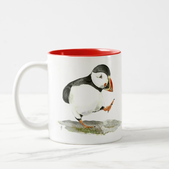 Tasse 2 Couleurs Puffin (Gauche)