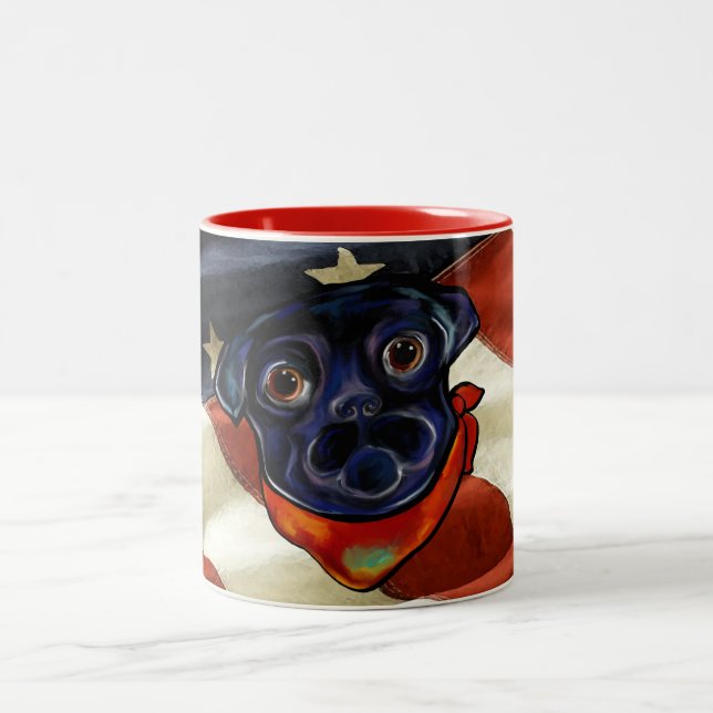 TASSE 2 COULEURS PUG NOIR (Centre)