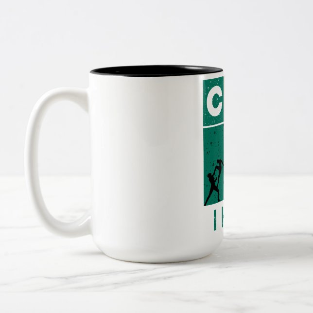 Tasse 2 Couleurs Puis-je le lancer Retro (Gauche)