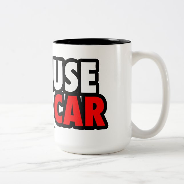 Tasse 2 Couleurs Puisque voiture de course (Droit)