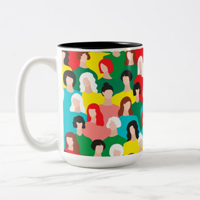 Tasse 2 Couleurs Puissance des filles (Gauche)