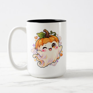 Tasse 2 Couleurs Pumpkhost Citrouille Mignonne Fantôme Halloween