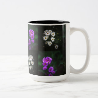 Tasse 2 Couleurs Purple and White Flower Garden