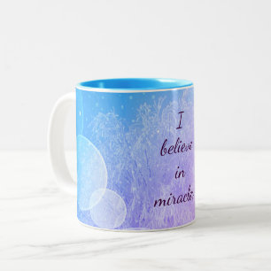 Tasse 2 Couleurs Purple / Bleu croire aux miracles conception gel