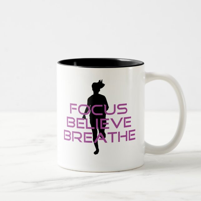 Tasse 2 Couleurs Purple Focus Croire Respirer (Droit)