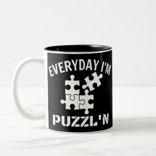 Tasse 2 Couleurs Puzzle Everyday Je suis Puzzl'n