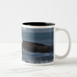 Tasse 2 Couleurs Pygargue à tête blanche, Haliaeetus leucocephalus,