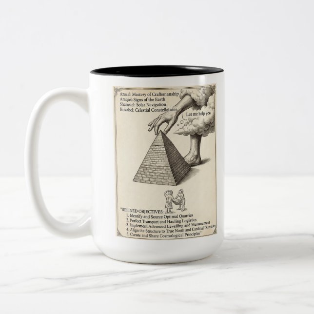 Tasse 2 Couleurs Pyramide Céleste Ésotérique Ancienne (Gauche)