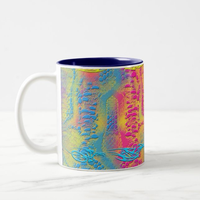 Tasse 2 Couleurs PYTHON - moderne fractale décorative - (Gauche)