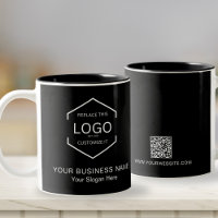QR Code Black Entreprise Logo commercial Promo