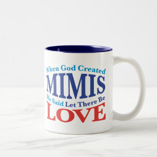 Tasse 2 Couleurs Quand Dieu a créé Mimis