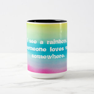 Tasse 2 Couleurs Quand je vois un arc en ciel