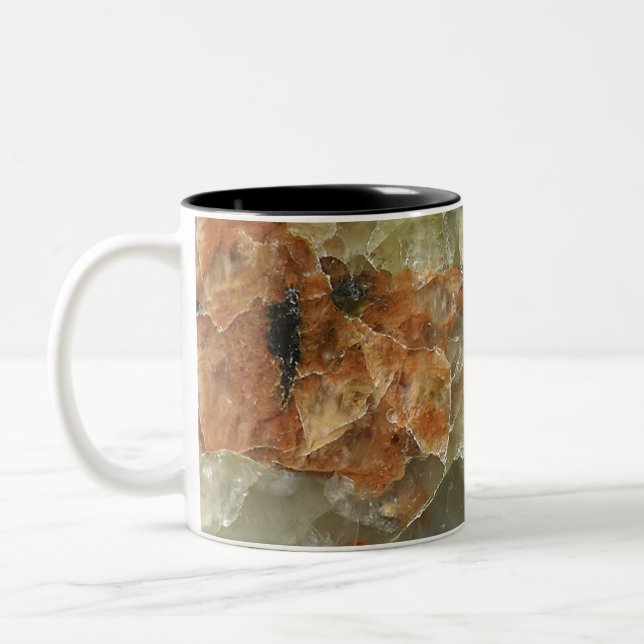 Tasse 2 Couleurs Quartz orange, noir et clair (Gauche)