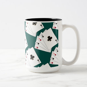 Tasse 2 Couleurs Quatre As Jouant Aux Cartes Musique
