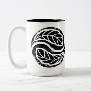 Tasse 2 Couleurs Quatre Vents Une Respiration "Yin Yang Feathers"