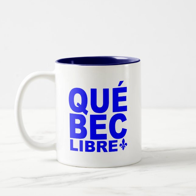 Tasse 2 Couleurs Québec Libre! (Gauche)