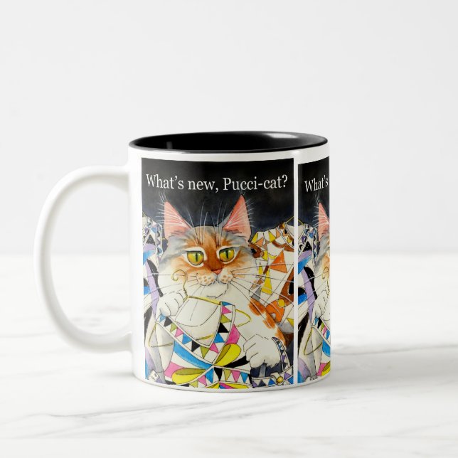 Tasse 2 Couleurs Quel est nouveau Pucci-chat ? (Gauche)