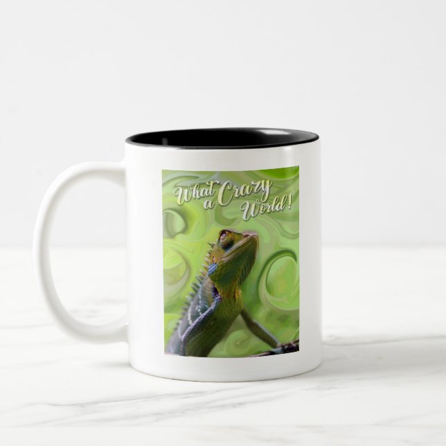 Tasse 2 Couleurs Quel monde fou - Un Lizard spécial (Gauche)
