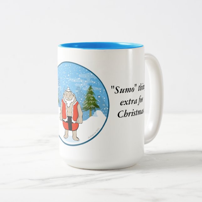 Tasse 2 Couleurs Quelque Chose d'Extra à Noël (Devant droit)
