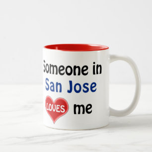 Tasse 2 Couleurs Quelqu'un à San Jose m'aime