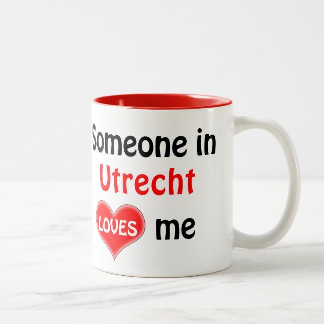 Tasse 2 Couleurs Quelqu'un à Utrecht m'aime (Droit)