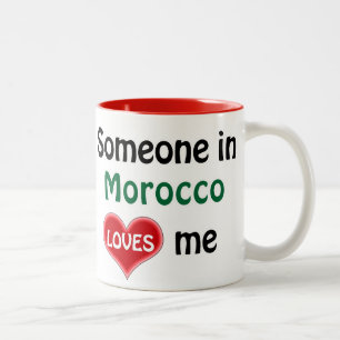 Tasse 2 Couleurs Quelqu'un au Maroc m'aime