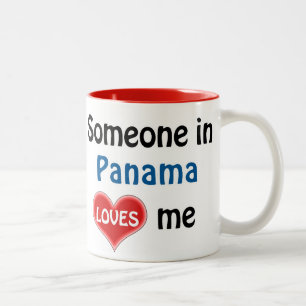 Tasse 2 Couleurs Quelqu'un au Panama m'aime