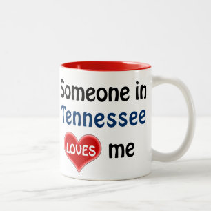 Tasse 2 Couleurs Quelqu'un au Tennessee m'aime