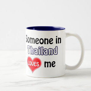 Tasse 2 Couleurs Quelqu'un en Thaïlande m'aime