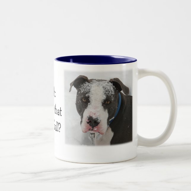 Tasse 2 Couleurs Qui a jeté cette boule de neige (Droit)