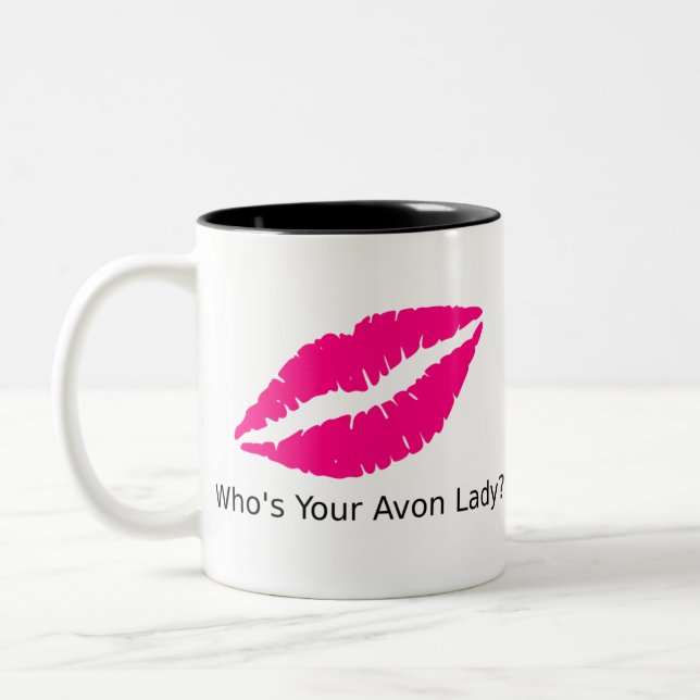 Tasse 2 Couleurs Qui est votre Madame Lips d'Avon (Gauche)